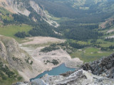 Capitol Lake & Drainage Viewed From Summit of K2...Basecamp in Trees (right of center)