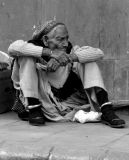 Homeless soul Jan Path, Delhi India