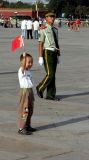Tiananmen Square Boy with Flag