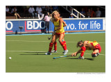 penalty corner for Spain against Germany