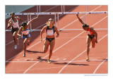 Lolo Jones wins the 100 m hurdles