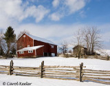 Barn with a Split Rail Fence