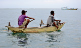 Dugout canoe with single outrigger