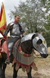 the Red Knight and his armored stead