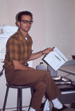 Chris (me) drying glossy prints, 1971