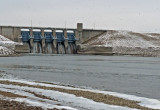 Red Rock dam with gulls