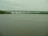 Hwy 210 bridge near Madrid, very high water