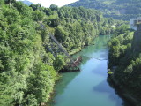 Bridge destroyed by the Partisans to prevent the Germans from crossing the river