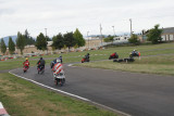 Scooters in turn one