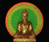 Buddha image with a large halo