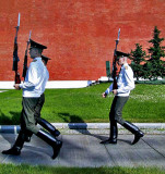 Changing of the guard at the war memorial