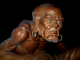 Carved image of a holy man