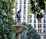 Fountain in front of the Plaza Hotel