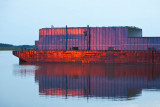 Barges at sunrise