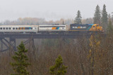 Northlander crossing the Englehart River 2010 October 13