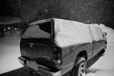 Snow covered truck