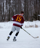 Steven skating on the pond in my late 70s jersey