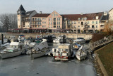 Port-Cergy et lOise pris par les glaces en janvier 2009