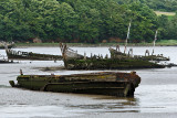 Le cimetière de bateaux de Kerhervy sur la rivière Le Blavet
