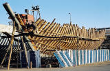Essaouira - Construction artisanal dun bateau