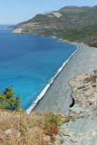 La plage de Nonza vue depuis la tour gnoise