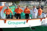 Rptition de la crmonie de baptme du maxi trimaran Groupama 3