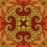 Yellow Red & Orange Spiral kaleidoscope