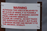 Warning sign, Gypsy Cove