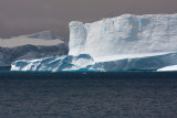 Tabular iceberg outside the fjord