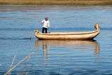 Totora reed canoe