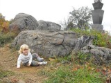 Even here among nearly 150 years of death and sadness, Connor managed to find a place to dig happily!