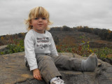 Overlooking Little Round Top (the distant hill), and The Slaughter Pen (just off-frame to the right).