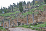Remains of the The Temple of Apollo presided by The Oracle of Delphi.
