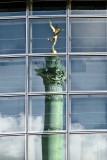 Bastille Monument reflected