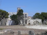 Remnants of the Silver Spur Dance Hall on top of the bluff overlooking the Medina River