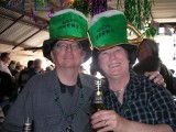 Rolf & Bernice enjoying beer as our hats suggest !