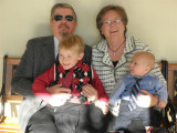 Proud grandparents with grandsons, Zach and Josh