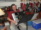Christmas Eve at Lyn and Als-Rolf on accordion