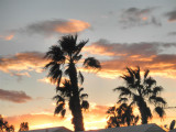 Sunset over Desert Shadows RV Resort