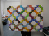 Snowball quilt they make w/scraps for kids w/cancer