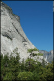 View of  the Upper Yosemite Fall from a hiking trail