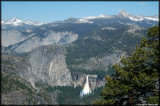 Nevada Fall (594 ft drop) and the Fissures on the left,