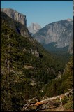 View of El Capitan and the Half Dome on way to the Glacier Point