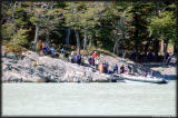 Our cruise offers supply and transfers travelers to and from the camp via a raft.