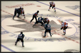 Sharks vs. Flames, face-off at center ice
