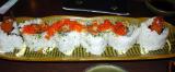 Just one of the sushi creations from the last dinner in Hong Kong