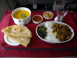 Air Pacific lunch Indian option meal