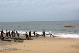 Shore net fishing, near Libreville, Gabon