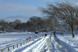 Hogganfield Loch winter scene, Glasgow