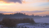 Christmas Day sunset, Hogganfield Loch, Glasgow